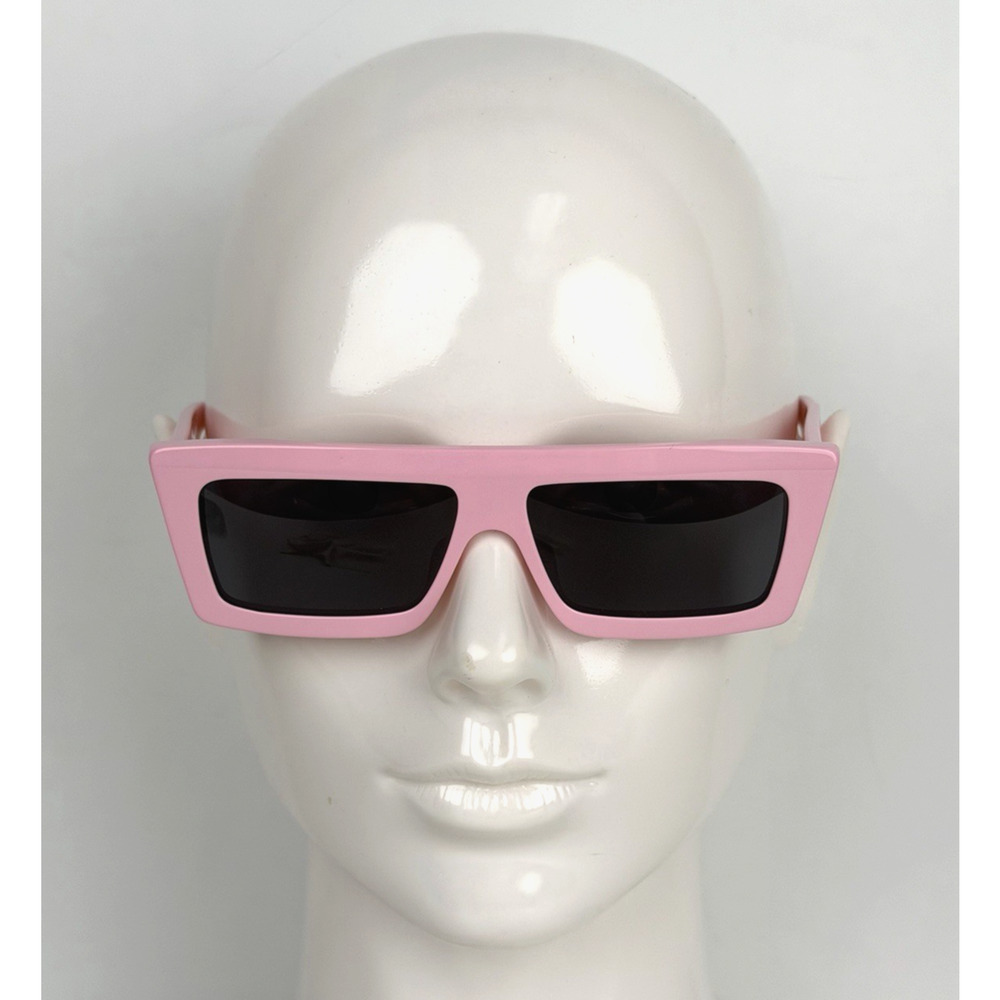 Celine Monochroms Rectangular Sunglasses in Glossy Pink Acetate Frame - Picture 2 of 9